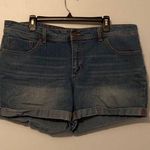 Faded Glory Cuffed Jean Shorts Medium Wash Size: 18 Photo 0