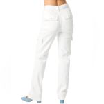 Judy Blue  White Straight Leg Cargo Jeans Womens Size 13 or 31 Photo 1