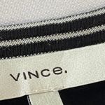 Vince  Striped Side Tie T-Shirt Long Sleeve Midi Dress Black & Cream Size SMALL Photo 7