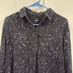 Madewell Oversize Ex-Boyfriend Shirt Black with White Stars Size Medium EUC Photo 1