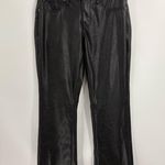 American Eagle  outfitters black faux leather curvy classic bootcut jeans 28 short Photo 0