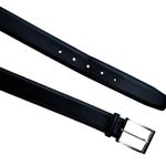 MAGNANNI Square Genuine Leather Belt Black Spain Silver Buckle Style 1278 Sz 32 Photo 1