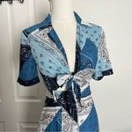 STAUD Giorgiana Tie Front Cutout Midi Dress Photo 2