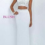 Blush by Alexa 11000 Flirty 2pc Prom Dress Gown White sparkly rhinestones size 6 Photo 0