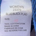 Woolrich Women’s  Blue Black Plaid Button Down Flannel Shirt XS Vintage? Photo 9