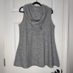 For Cynthia  NWT 100% boiled wool button front hooded vest gray size m lagenlook Photo 1
