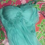 La Femme Prom  Lacey one shoulder gown 0 light mint Photo 5