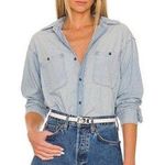 RE/DONE $295 NEW  ORIGINALS 60s CHAMBRAY VINTAGE BLUE SHIRT SZ SMALL Photo 0