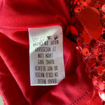 Red Sequin Mini Dress M Cocktail Party Zip Side Stretchy Chic Glam Club Festive Size M Photo 9