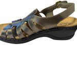 Clarks  Bendables Leather Sandals Metallic Bronze Slingback Comfort Women's 9M Photo 6