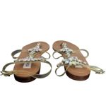 Steve Madden Charm Rhinestone Embellished Thong Sandals Clear Strap Womens 7.5M Photo 3