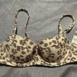 Aerie Cream and Brown Patterned Bra Photo 0