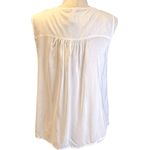 TK Cristin Stitch Fix Ivory Viscose Button Up Sleeveless Blouse‎ Medium NWT White Photo 4
