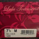 Lulu Townsend  Silver Slingback Peep toe Heels. Approx. 4 in heel. (7.5) Photo 4