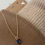 Brandy Melville  mini blue heart gold necklace Photo 1