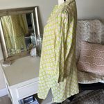 Anthropologie Mahogany lime green cotton pop over tunic top or mini dress beach cover up XL Photo 4