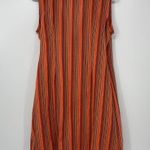 ZIG ZAG ORANGE MULTICOLOR LIGHTWEIGHT COTTON WRAP DRESS SIZE L/XL Size L Photo 2
