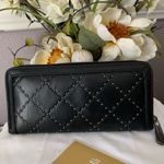 Michael Kors Studded Accordion Black Wallet Photo 2