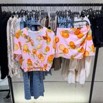 ZARA  2 PIECES MATCHING SET PRINTED CROPPED LINEN TOP & LINEN WRAP SKIRT ORANGE 🍊 Photo 4