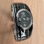 Bijoux Terner Black and Silver Bracelet Watch Quartz Gorgeous Rare Photo 0