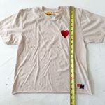 Aviator Nation  RARE White Heart Embroidery Boyfriend Tee XS Photo 7