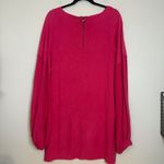 Free People  Women's Long Sleeve‎ Knit Mini Dress Stylish Hot Pink Photo 3