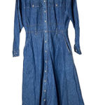 Ruff Hewn Ruff Hewn Vintage Denim Blue Long Sleeve Button Down Maxi Dress Size 8 Photo 0