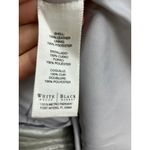 White House | Black Market Silver Grey Leather Moto Jacket Women's Size Medium Zip Photo 6