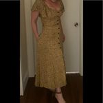 Anthropologie Animal leopard print bolano Button Down midi dress womens size 8 Photo 14