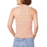 LNA Walker Chili Stripe Racerback Tank Knit Stretch Shirt Orange NWT Women's XL Photo 2