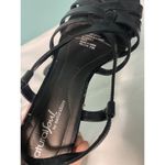 Natural Soul ‎ Naturlalizer Women's Black T-strap 7W Ankle Strap Wedge S-277 Photo 5