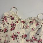 We Wore What  Lace Peplum Corset Linen Blend Mini Dress Photo 7