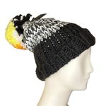 Vince Camuto Black and White Multi Color Pompom Knitted Hat NWT Photo 8