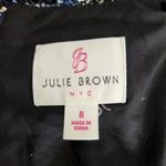 Julie Brown NYC Sleeveless Dress Lori Blue Oxford Tweed Fringe Metallic Size 8 Photo 11