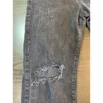 We The Free  People Distressed Black Jeans 30 Button Fly Denim Actual 34x29.5‎ Photo 10