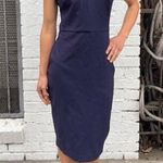 Likely  navy blue classy chic pencil midi dress with cross over straps sz 2 Photo 0