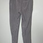 Joie  Plaid 100% Silk Alessandra Black White Straight Leg Dress Pants Size 4 Photo 5