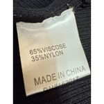 Princess Polly  Black Long Sleeve Cutout Ribbed Knit Mock Neck Bodysuit Top S/M Photo 3