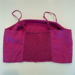 Boden Women’s 100% Linen Bright Pink Spaghetti Strap Crop Top Size undefined Photo 2