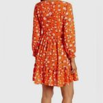 Eliza J Orange Long Sleeve Sundress with Ruffled Tiers Photo 3