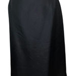 Talbots Black Silk Wool Blend Pencil Skirt Size 16 Midi Zipper Closure Photo 0