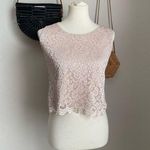 Bedford Fair Sleeveless Lace Top, Size 6P Gold Photo 0