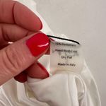 NWT Monica Hansen Beachwear Lace Up Halter Swimsuit One Piece White Small Cutout Photo 6