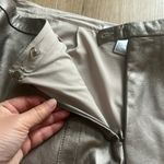 Per Se  Real Leather Gold Metallic Skirt Size 0 Photo 3