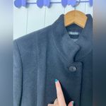 EUC Vintage Cinzia‎ Rocca women’s Italy solid black wool cashmere button coat 4 Photo 7