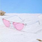 None Clear & Pink Sunglasses Photo 1
