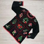 vintage work in progress christmas sweater embroidered sweater sequin s (6 Photo 0