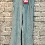 Hello Kitty NWT  Rhinestone Women’s UK 6 US 2 Baby Blue Velour Wide Leg Joggers Photo 5