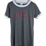 Victoria's Secret Victoria Secret Pink Aggies tee‎ Small grey maroon Photo 0