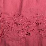 Vtg 1990s Styleworks Coral Pink Linen Cotton Floral Embroidered Blazer Sz 12 P Photo 2